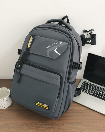 Retro Contrast Color Men's Travel Backpack