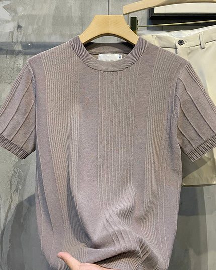 Short-sleeved T-shirt Thin Ice Silk Half Sleeve Sweater