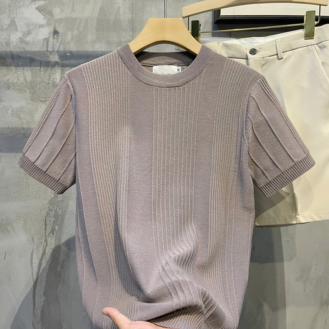 Short-sleeved T-shirt Thin Ice Silk Half Sleeve Sweater