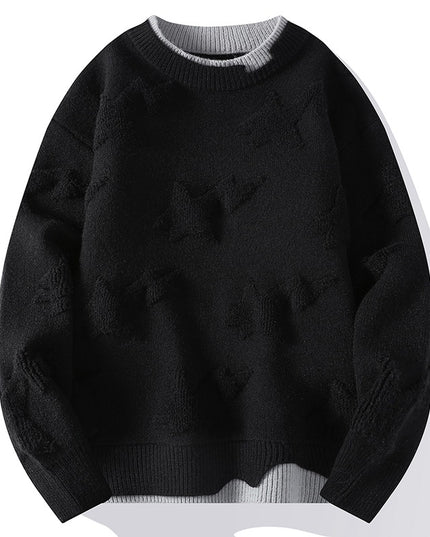 Autumn And Winter Round Neck Sweater Knitwear Men's Clothing Plus Size