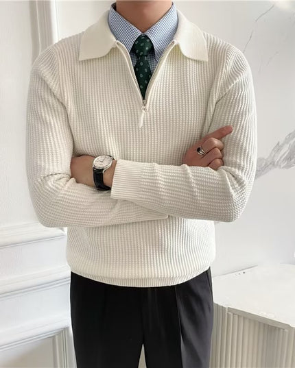 Men's All-match Solid Color Sweater Pullover Sweater