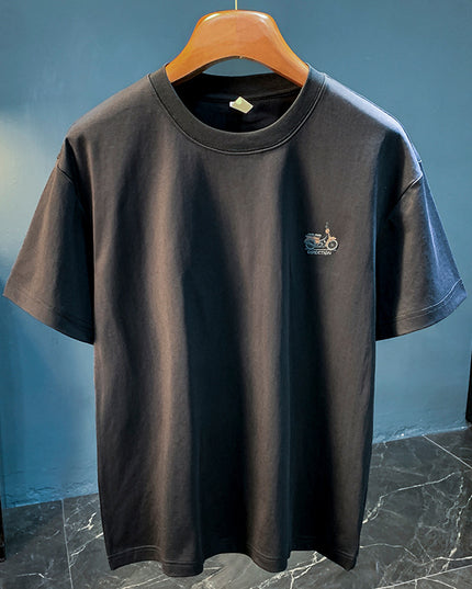 Casual T-shirt Men's Summer New Simple Embroidery