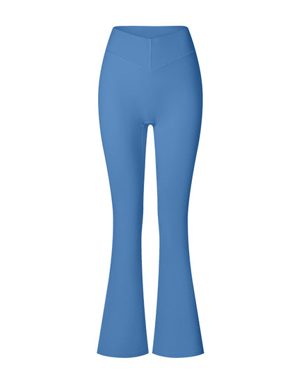 Brushed Flared V-waist Sports Tight Trousers