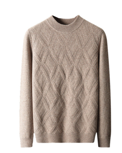 Woolen Sweater Men's Half Turtleneck Thickened Sweater Casual
