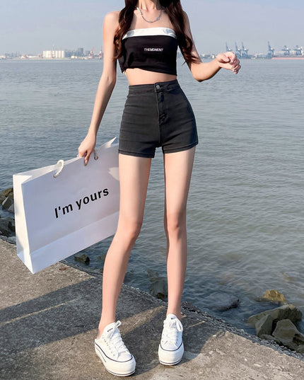 Women's High Waist Thin Skinny Sheath Thin Hot Pants