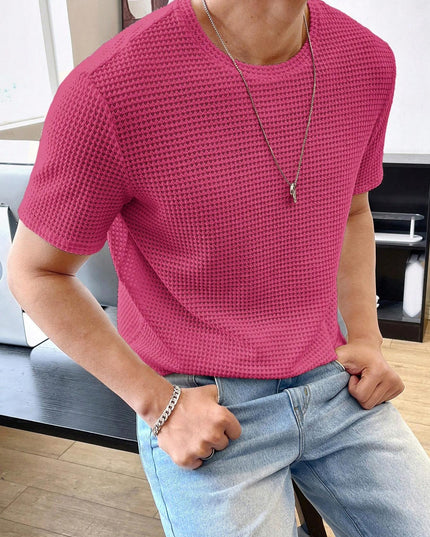 Men's Casual Loose Solid Color Short Sleeve