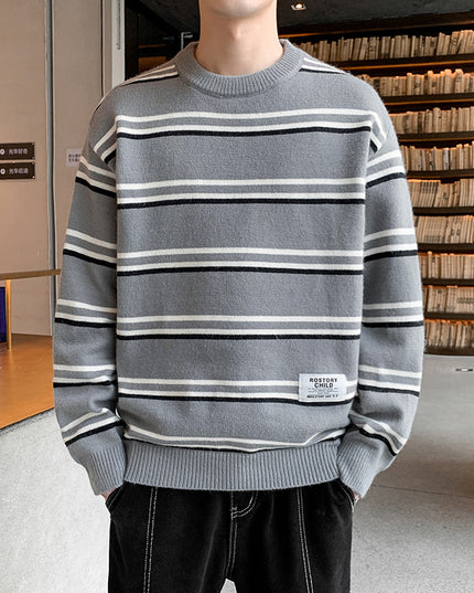 Fashionable Round Neck Sweater For Men Autumn And Winter
