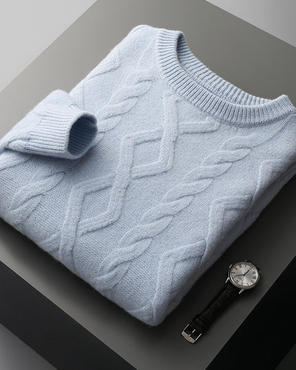 Men's Thickened Round Neck Sweater Pullover Knitting Bottoming Shirt