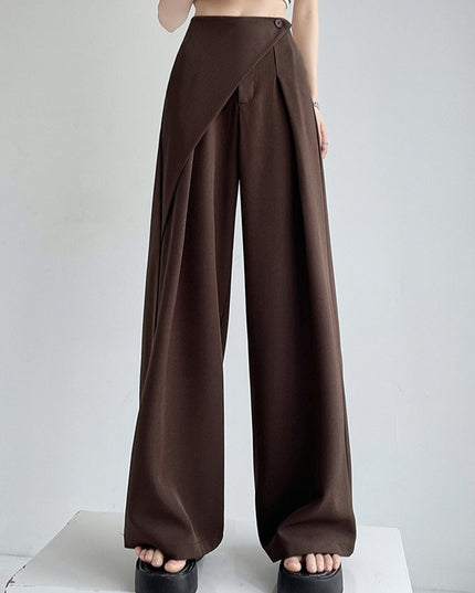 High-grade Two-piece Suit Wide-leg Pants For Women