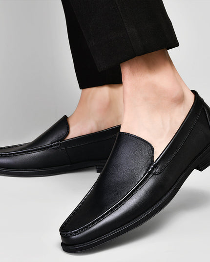 Authentic Leather Loafers Soft Bottom Breathable Lazy Wild Business Shoes