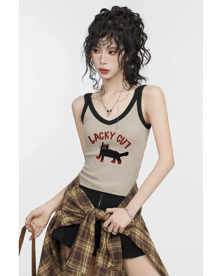 Retro V-neck Hot Girl Camisole