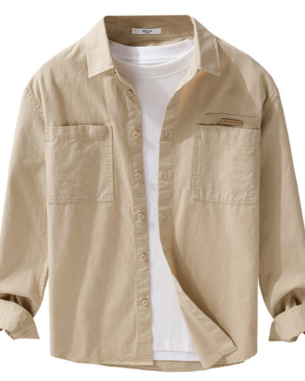 Simple All-matching Men's Long-sleeved Shirt Casual Loose