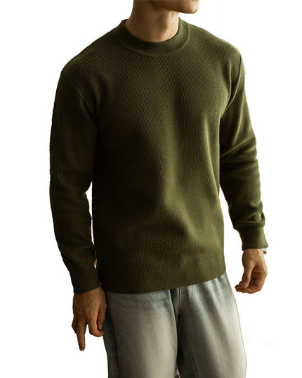 Jacquard Autumn And Winter Crew Neck Pullover Sweater Men