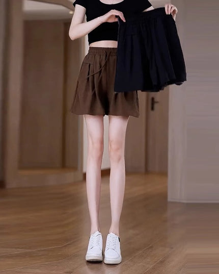 Casual Shorts Women's High Waist Summer Thin Plus Size