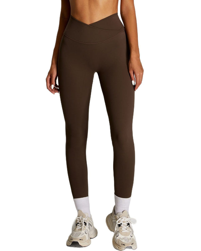 Nude Feel High Waist Fitness Pants Women's Quick-drying Outer Wear Tight Sports Pants