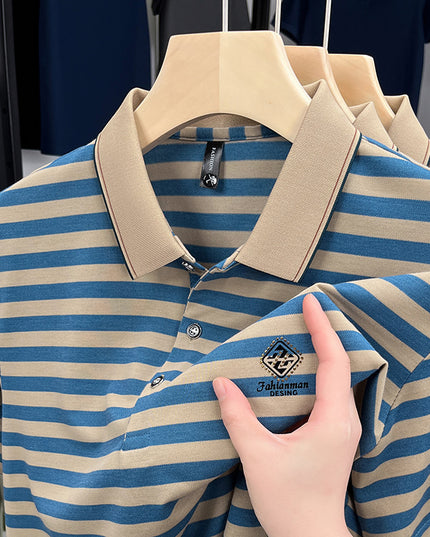 Striped Casual Men's Short Sleeve
