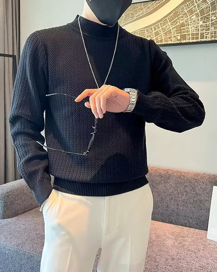 Striped Sweater Men's Fashion Brand Lightly Mature High Sense