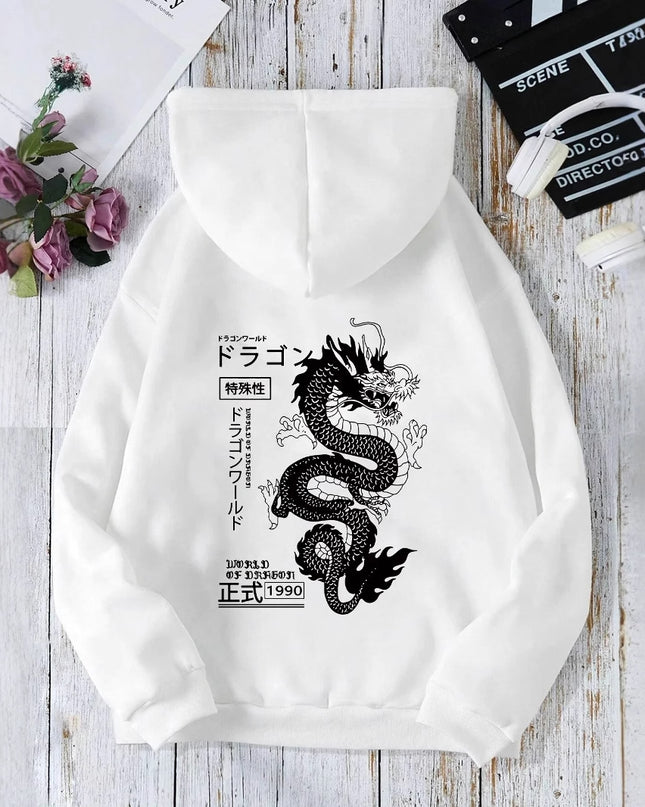 European And American Simple Printed Dark Style Hoodie
