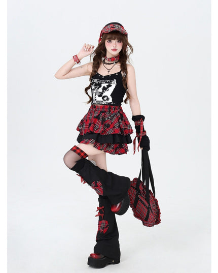 Women's Dopamine Punk Half-length Cake Skirt