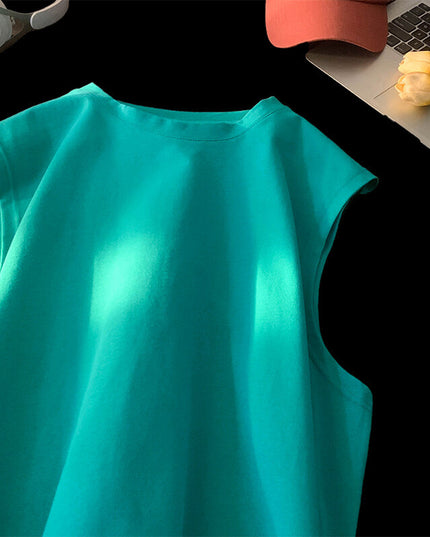 Men's Loose Pullover Solid Color Tank Top Sleeveless T-shirt