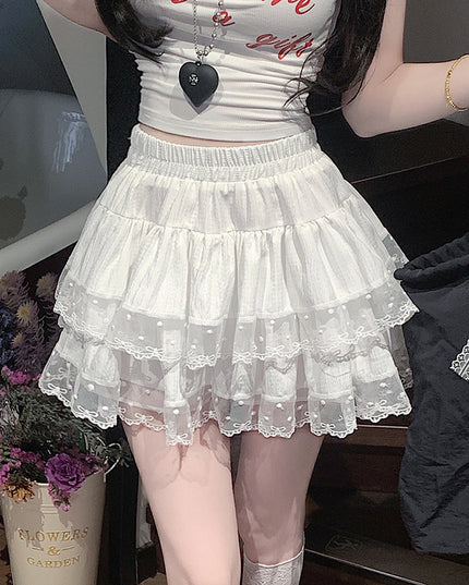Women's Patchwork Cake Hot Girl Short Skirt