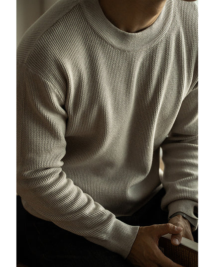 Jacquard Autumn And Winter Crew Neck Pullover Sweater Men