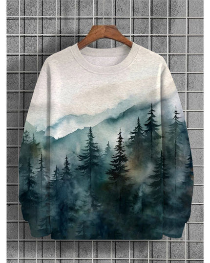 Round Neck Long-sleeved Sweater 3D Printed Youth Art Top