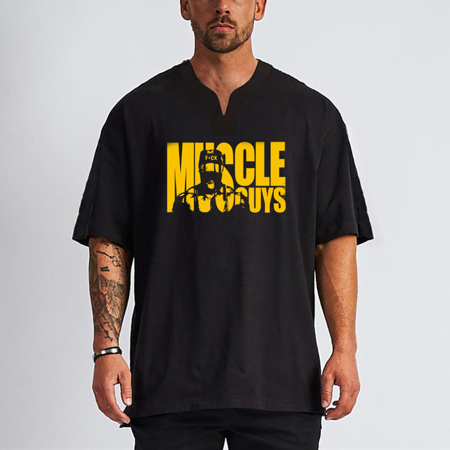Fashionable Breathable Fitness Muscle Short Sleeve Men