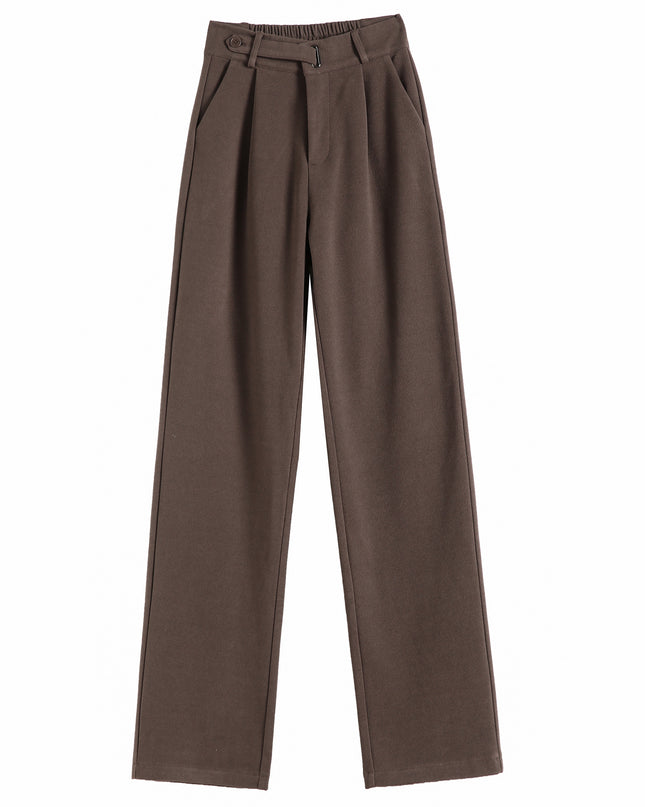 Female Autumn And Winter Loose Casual Woolen Straight-leg Pants