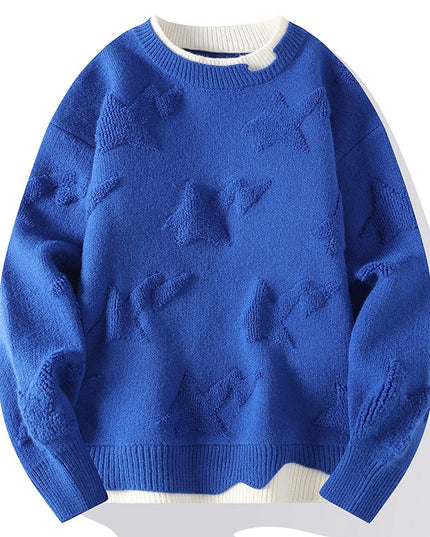 Autumn And Winter Round Neck Sweater Knitwear Men's Clothing Plus Size