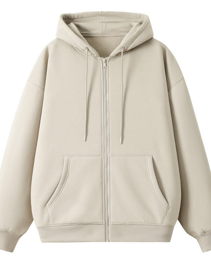 Men's Fleece Cardigan Sweater Hooded Coat