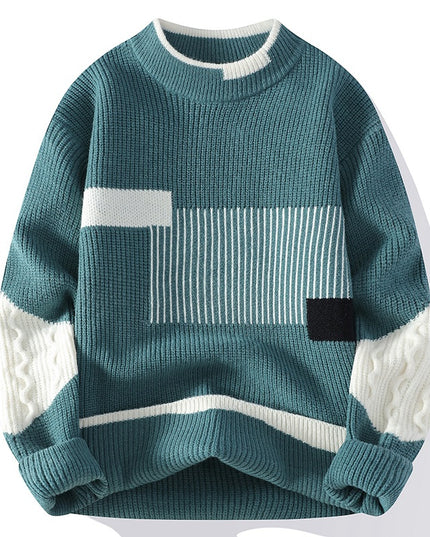 Men's Fashion Colorblock Knitwear Winter