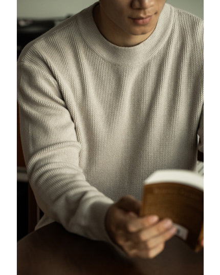 Jacquard Autumn And Winter Crew Neck Pullover Sweater Men