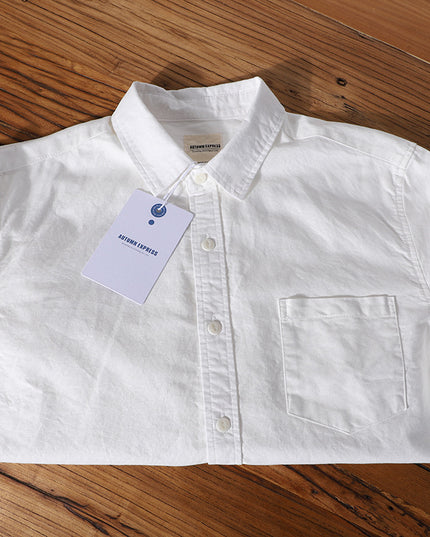 Fashion Pure Cotton Oxford Woven Shirts Men