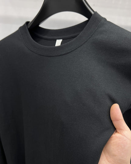 Long-staple Cotton Round Neck Extended Off-shoulder Bottoming Shirt For Men