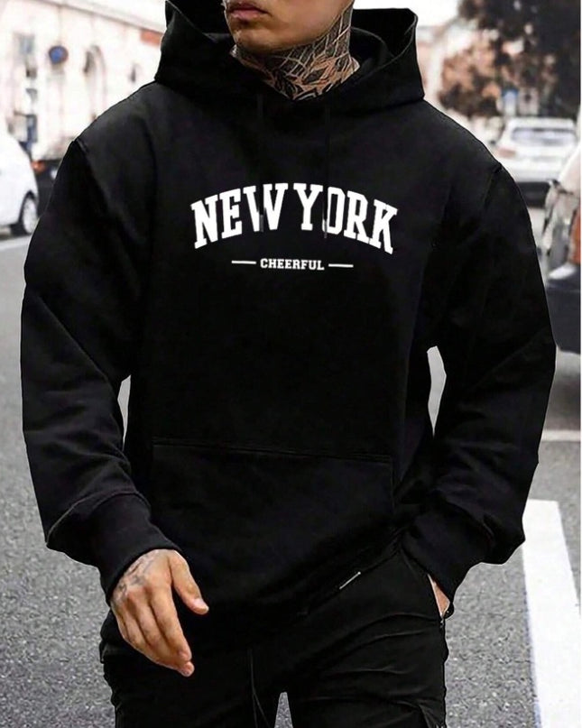 Men's Casual American-style Retro Loose Hooded Sweater