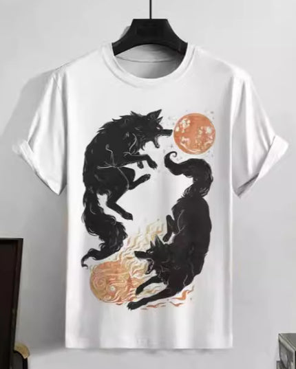 Men's Japanese Style Ukiyo-e Graphic 3D Printed Casual Short-sleeved T-shirt