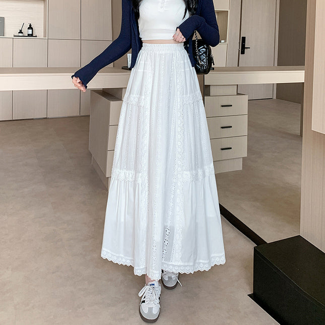 High Waist Mid-length Umbrella Skirt Long Dress