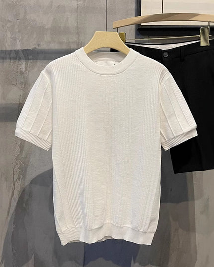 Short-sleeved T-shirt Thin Ice Silk Half Sleeve Sweater