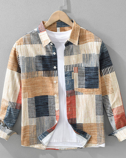 7592 Japanese Fashion Printed Long Sleeve Shirt