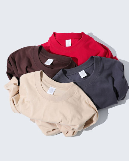 Men's Cotton Seamless Round Neck Short-sleeved T-shirt