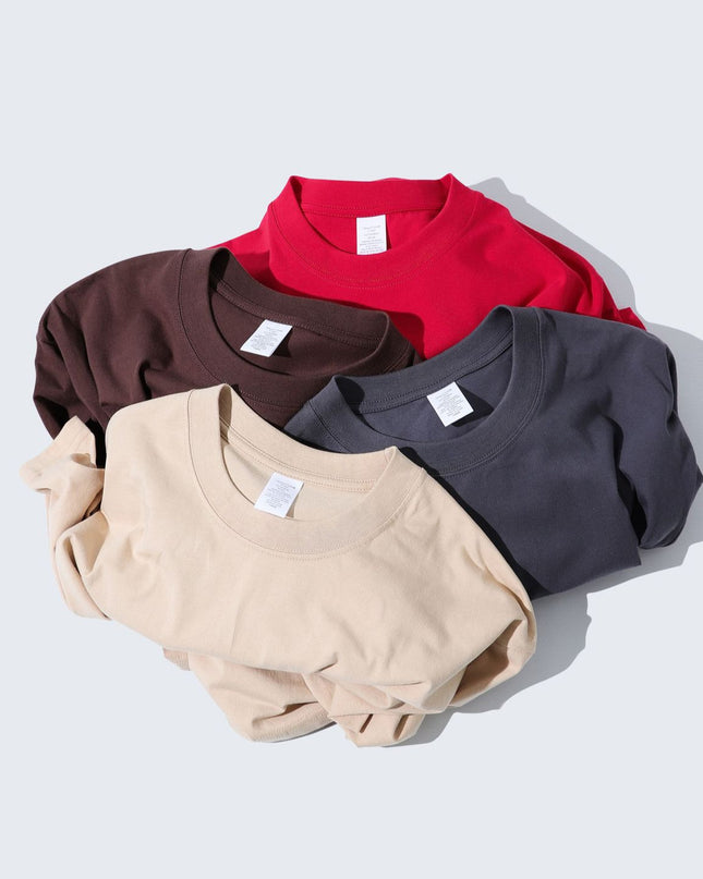 Men's Cotton Seamless Round Neck Short-sleeved T-shirt