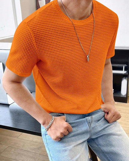 Men's Casual Loose Solid Color Short Sleeve
