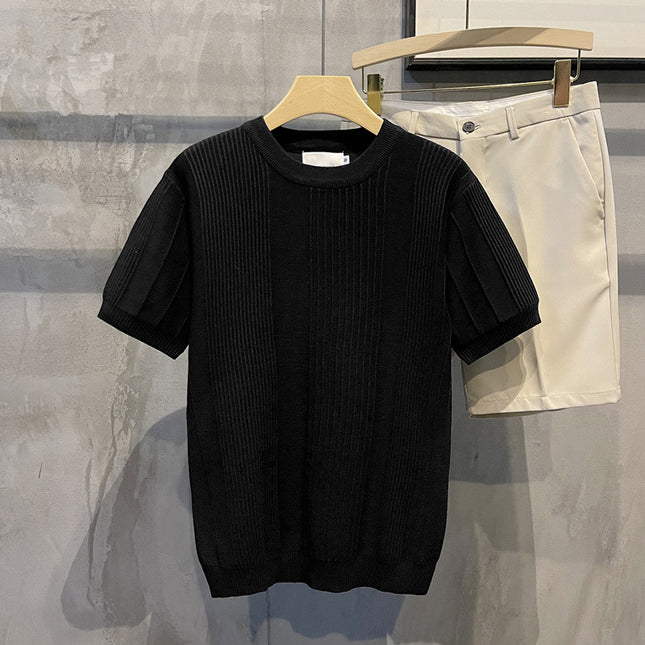 Short-sleeved T-shirt Thin Ice Silk Half Sleeve Sweater