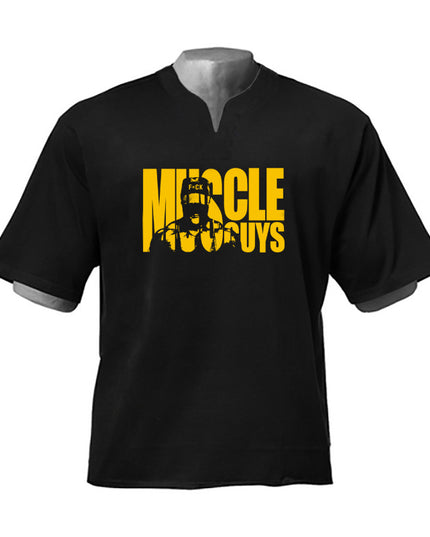 Fashionable Breathable Fitness Muscle Short Sleeve Men