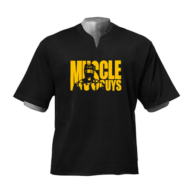 Fashionable Breathable Fitness Muscle Short Sleeve Men