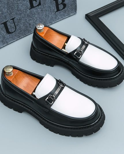 Men's Slip On Platform Youth Leisure Doug Leather Shoes