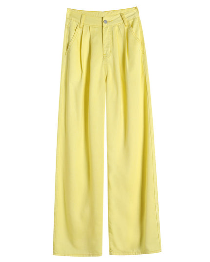 Women's Thin American-style Yellow Jeans