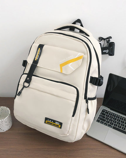 Retro Contrast Color Men's Travel Backpack