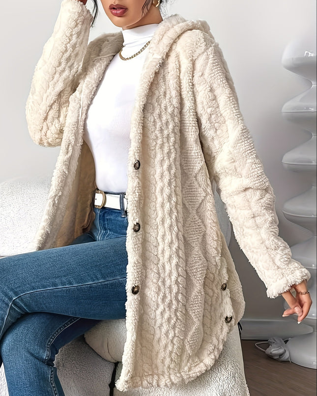 Women's Winter Long Hooded Cardigan Coat